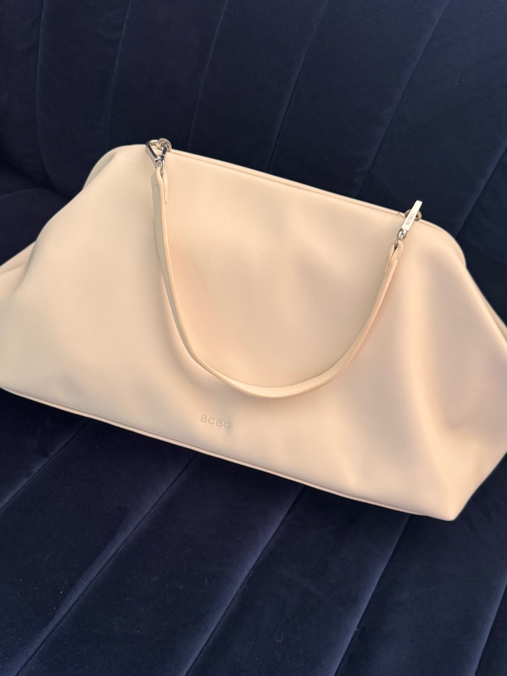 BCBG Cream Bag - Minimal Leather Tote